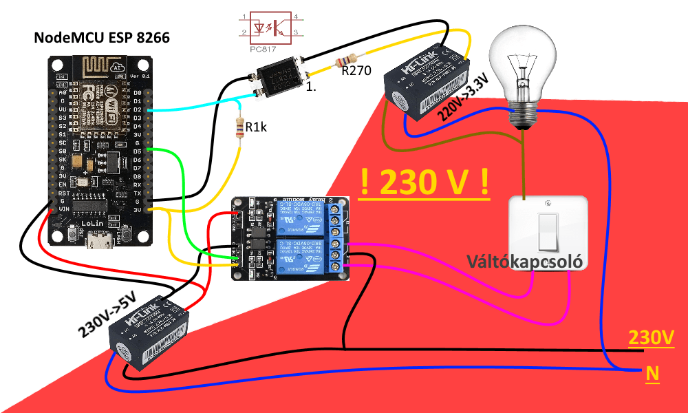 Smart Váltókapcsoló - Sematikus ábra