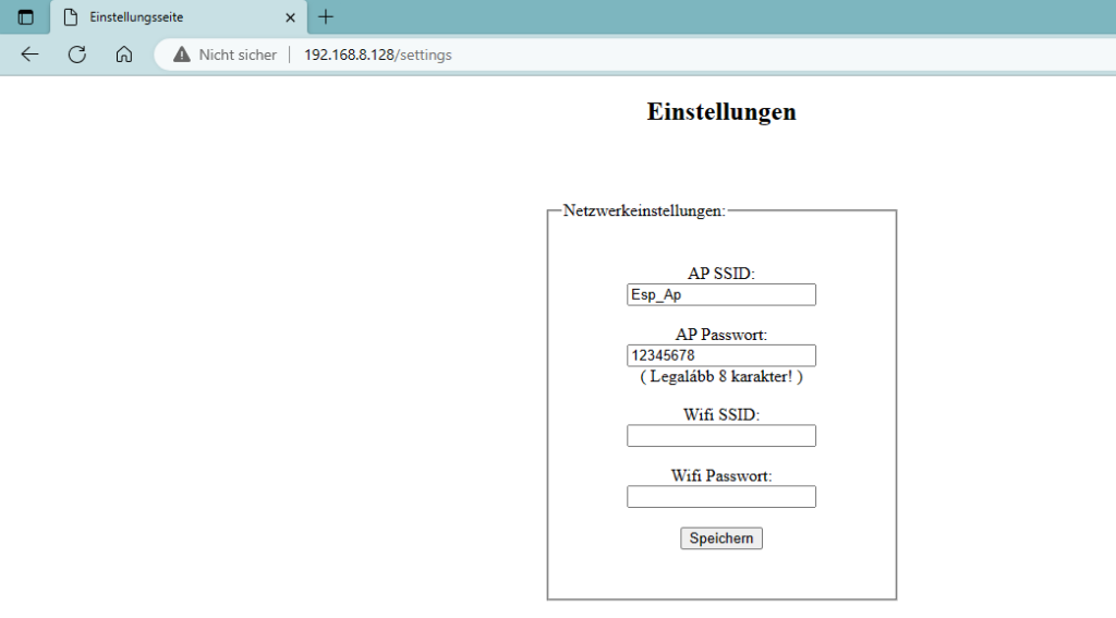 ESP32 asynchrone Webserver-Netzwerkeinstellungen