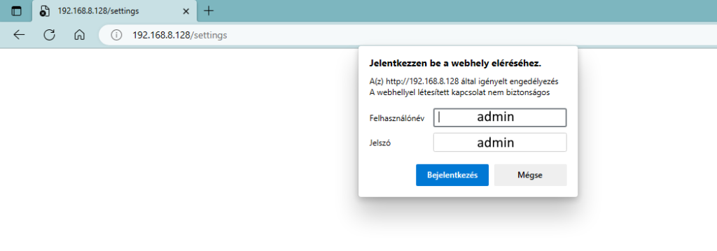 ESP32 aszinkron webszerver bejelentkezés