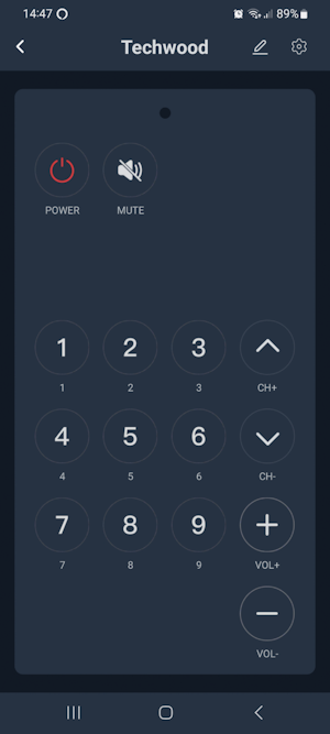 SwitchBot Hub Mini - az elkészült távirányító panel
