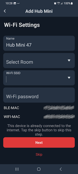 SwitchBot Hub Mini telepítése - wifi adatok megadása