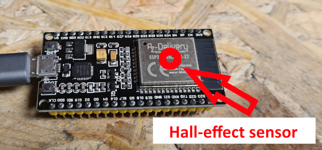 ESP32 also has a built-in Hall effect sensor